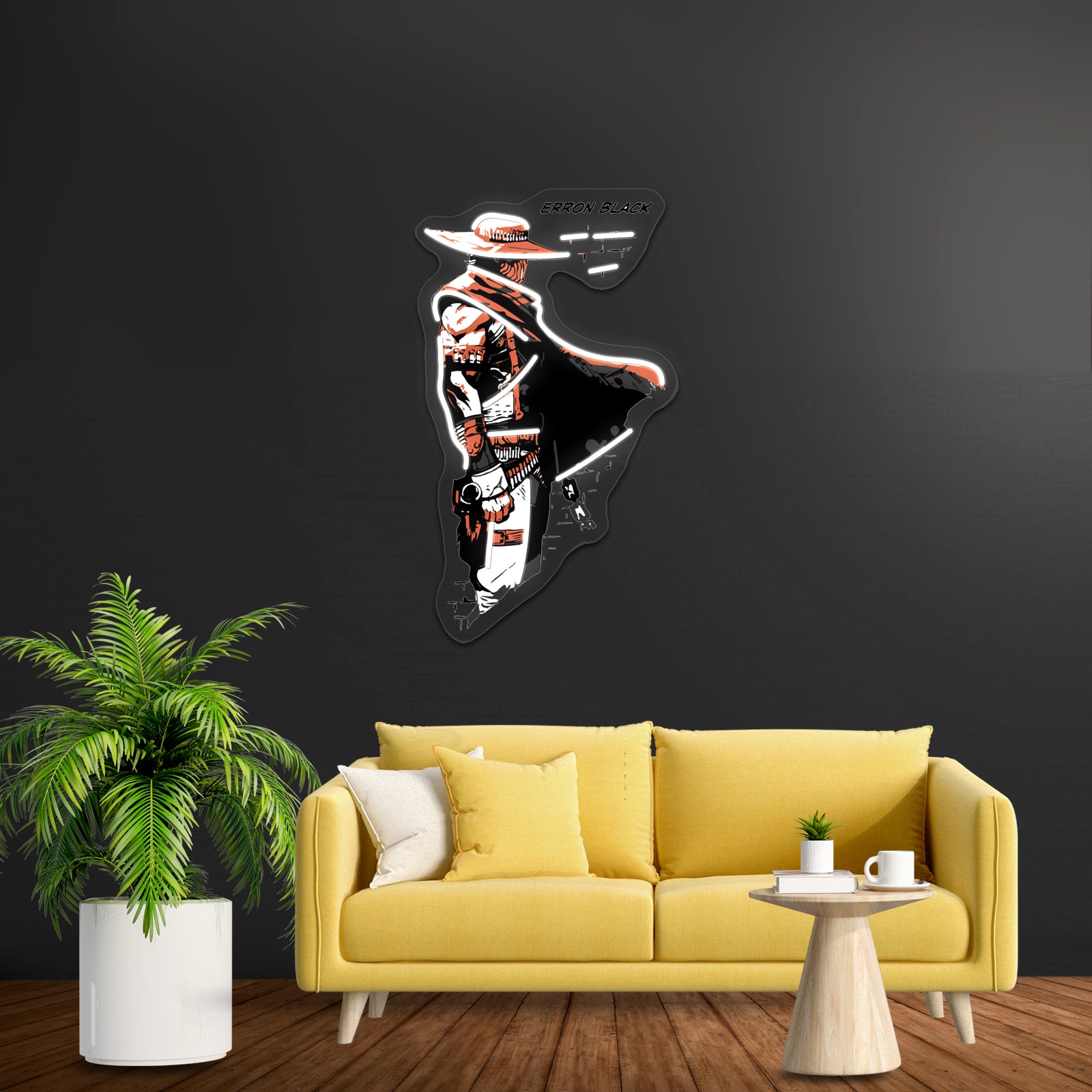 Erron Black Mortal Kombat Fan Artwork Custom Neon Led Sign | Shineneon