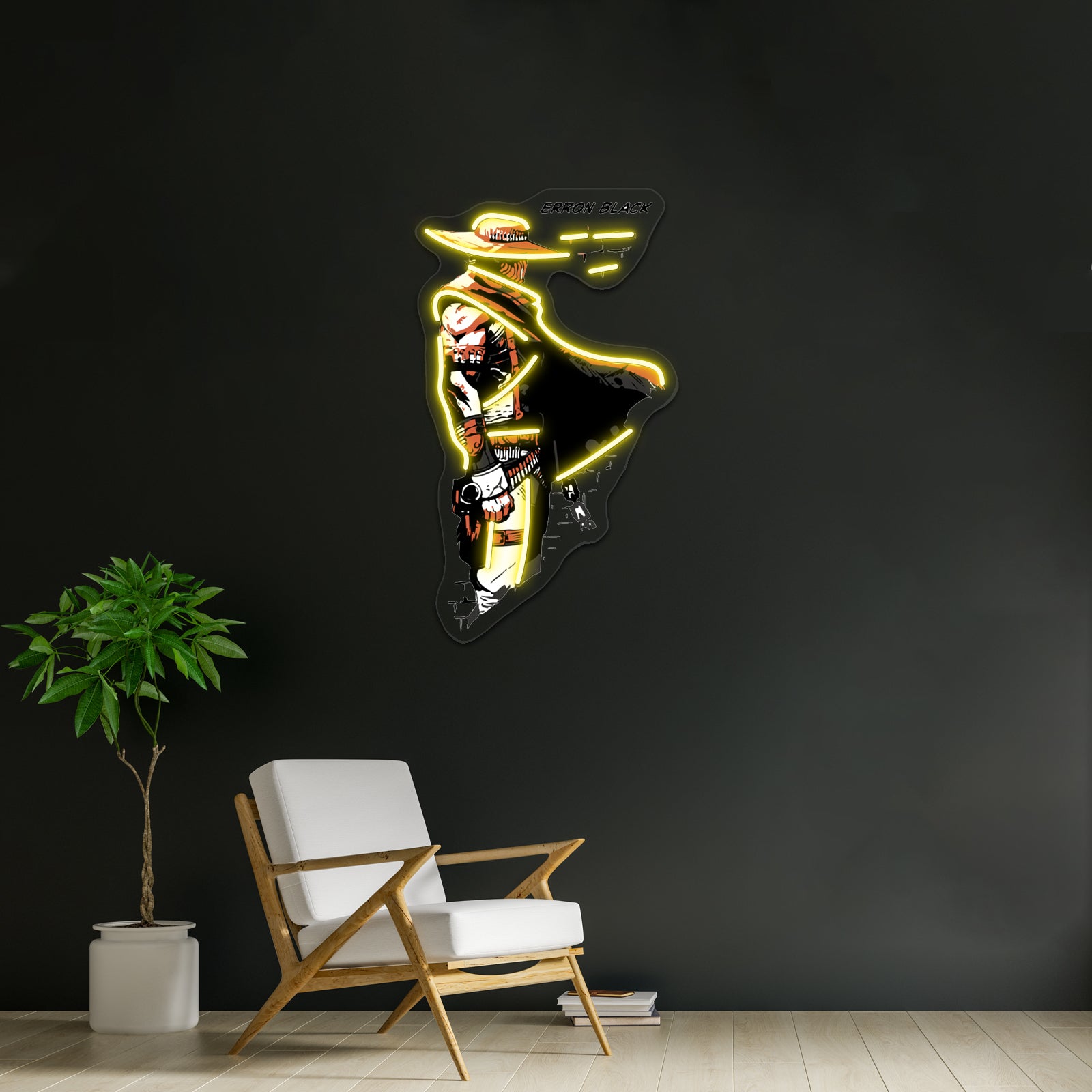 Erron Black Mortal Kombat Fan Artwork Custom Neon Led Sign | Shineneon