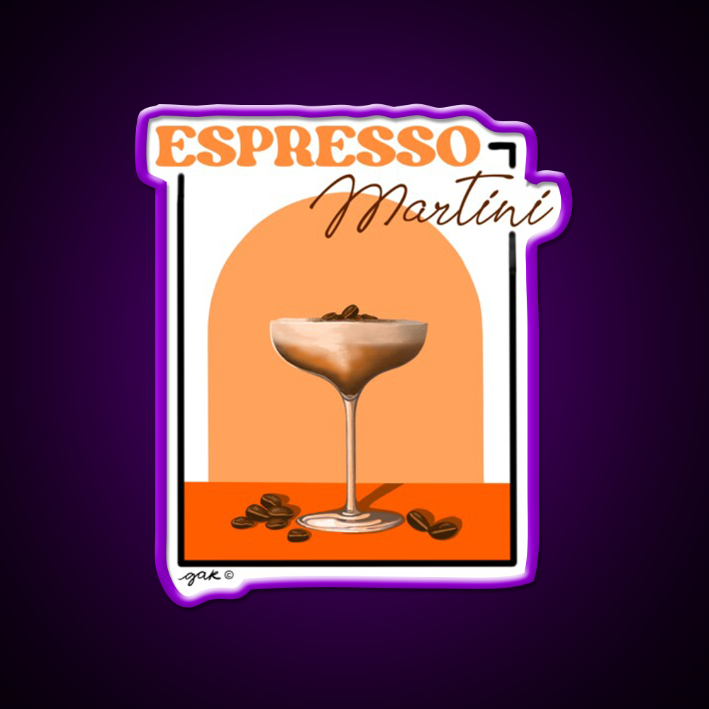 Espresso Martini Cocktail Bar Decor Led Neon Sign Drink Lounge Art Rgb Color - LED neon sign view 9