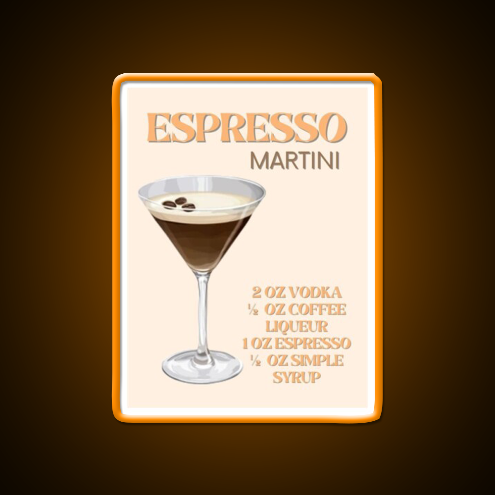 Espresso Martini Cocktail Bar Decor Led Neon Sign For Cocktail Lovers Rgb Color - LED neon sign view 6