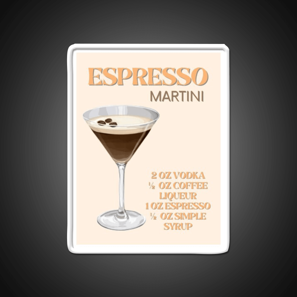 Espresso Martini Cocktail Bar Decor Led Neon Sign For Cocktail Lovers Rgb Color - Shineneon