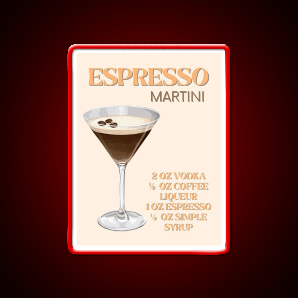 Espresso Martini Cocktail Bar Decor Led Neon Sign For Cocktail Lovers Rgb Color - Shineneon