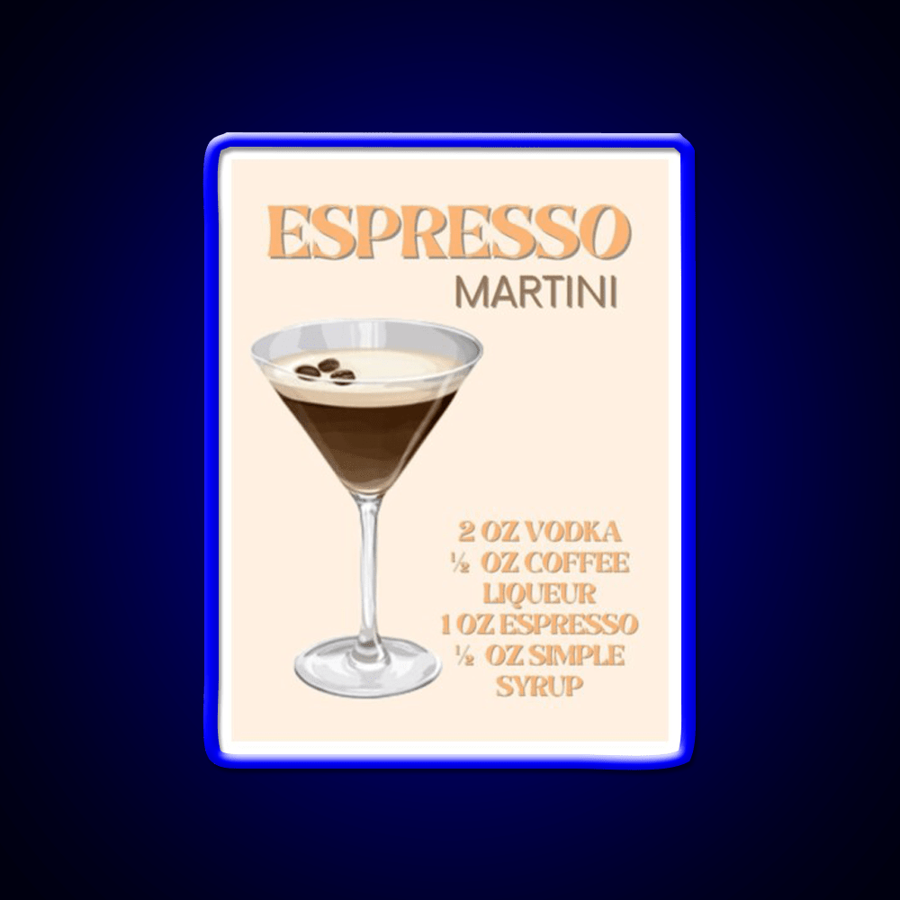 Espresso Martini Cocktail Bar Decor Led Neon Sign For Cocktail Lovers Rgb Color - Shineneon
