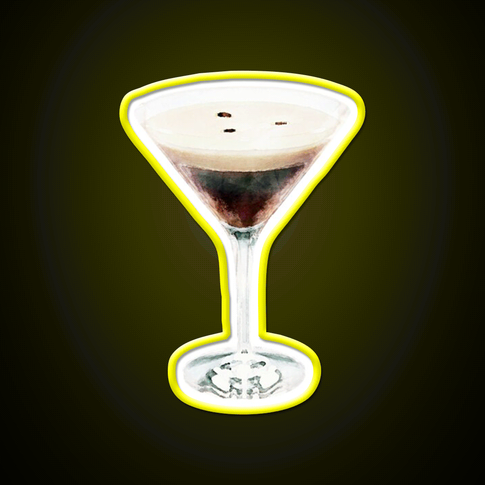 Espresso Martini Cocktail Bar Decor Led Neon Sign Party Neon Sign Rgb Color - Custom LED neon sign front view