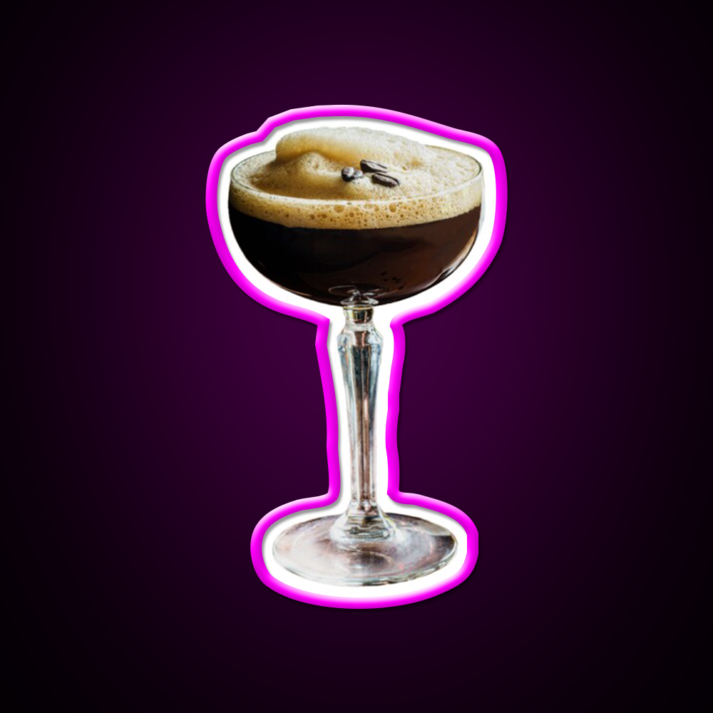 Espresso Martini Cocktail Bar Decor Led Neon Sign Rgb Color - Neon sign mounted on wall in room