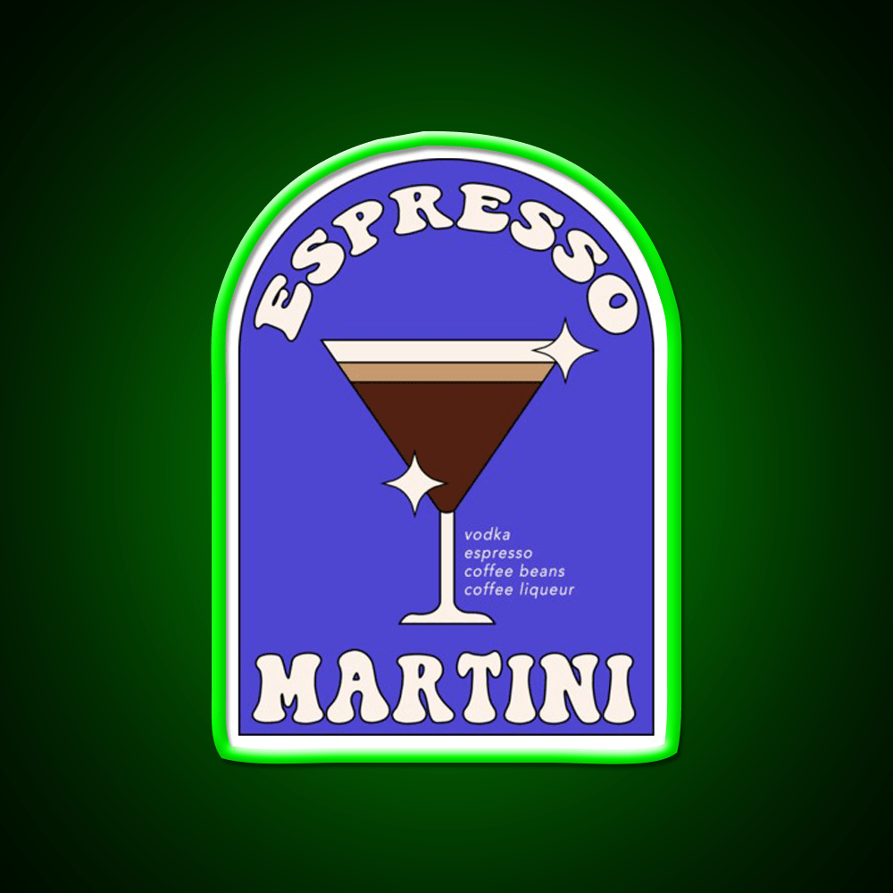 Espresso Martini Cocktail Bar Decor Led Neon Sign Wall Art For Bar Rgb Color - Shineneon