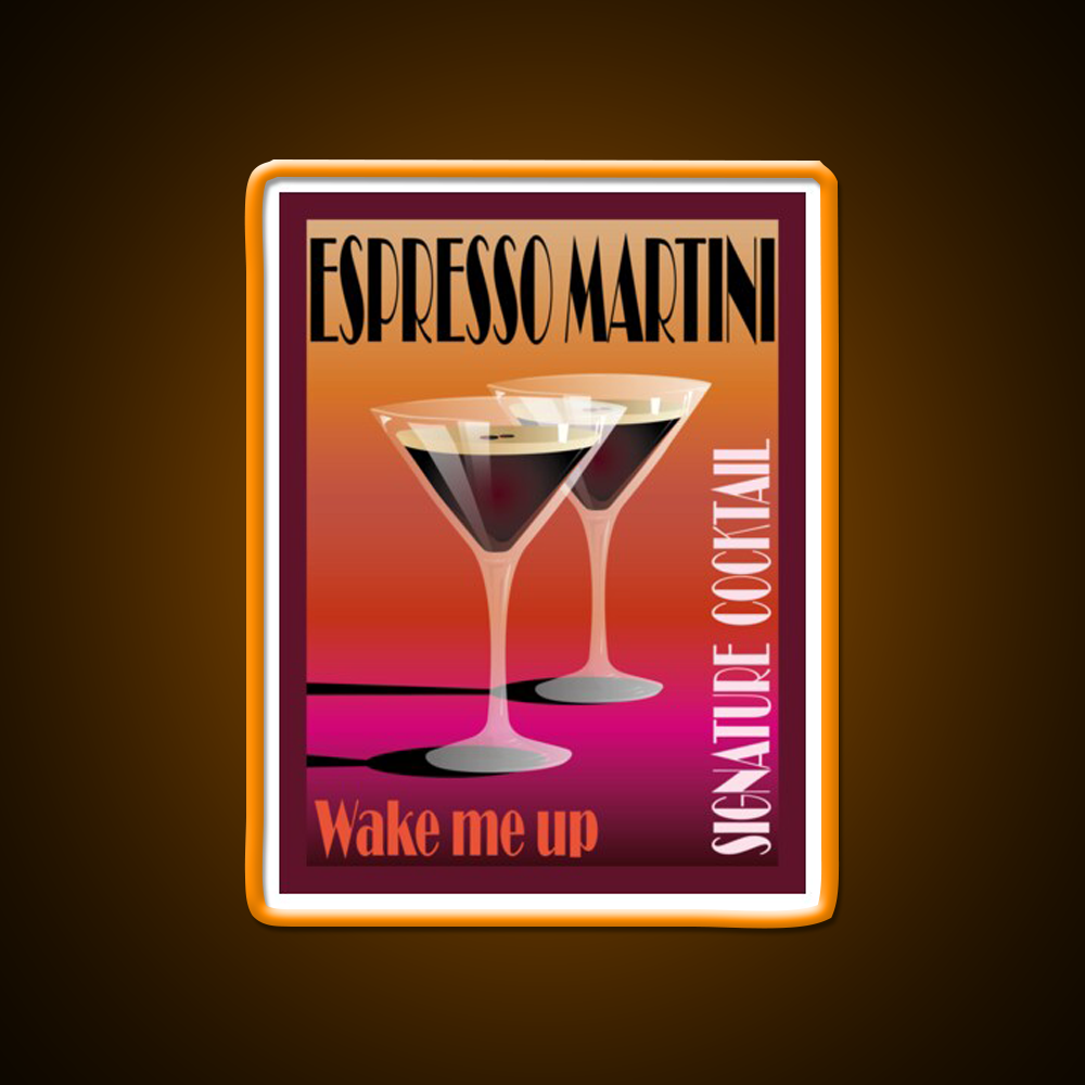 Espresso Martini Cocktail Illustration Cocktail Bar Decor Led Neon Sign Rgb Color - LED neon sign view 6