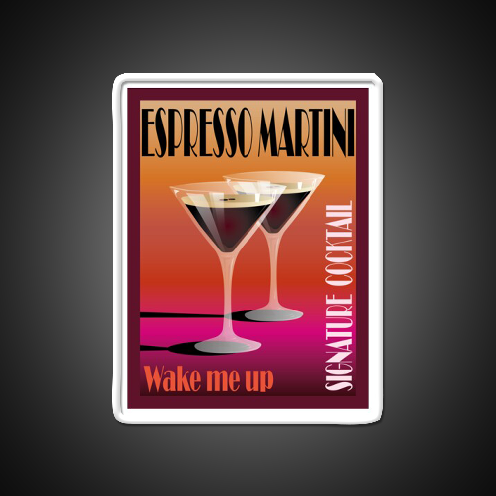 Espresso Martini Cocktail Illustration Cocktail Bar Decor Led Neon Sign Rgb Color - LED neon sign view 11