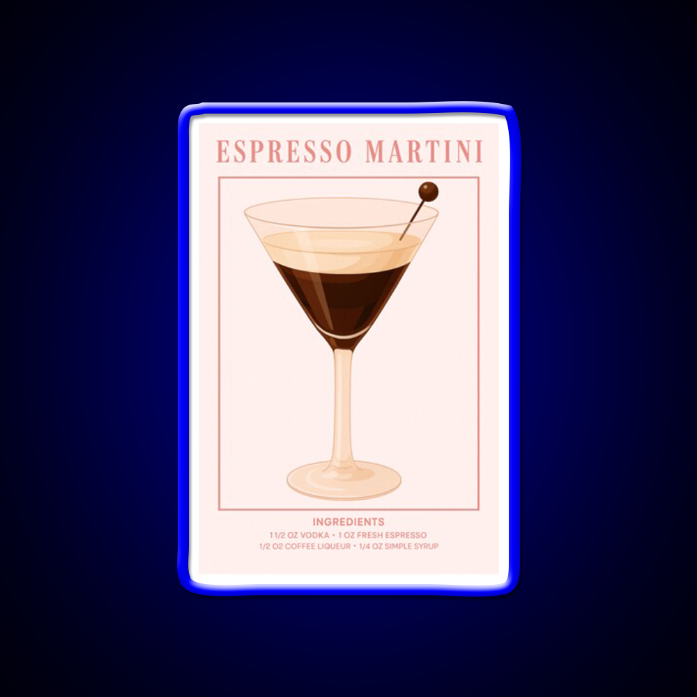 Espresso Martini Pink Cocktail Bar Decor Led Neon Sign Rgb Color - LED neon sign view 5