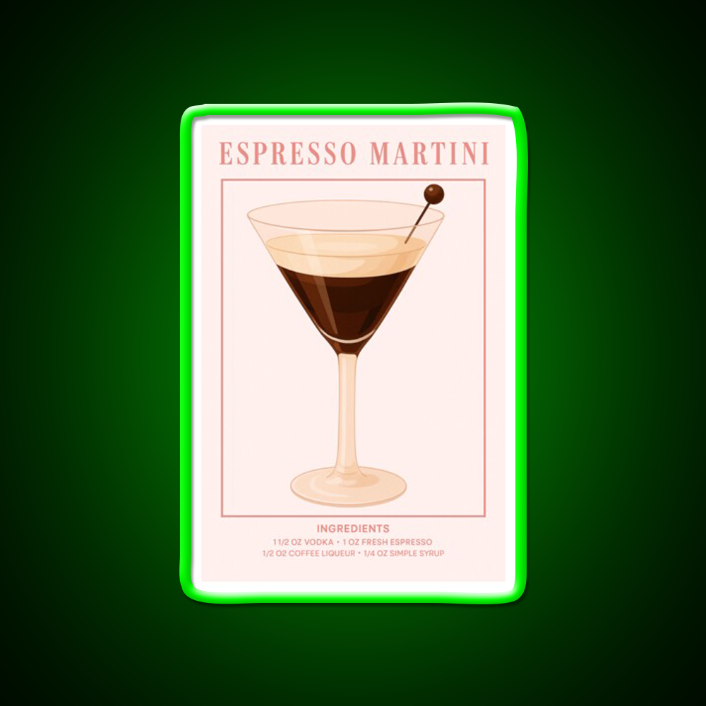 Espresso Martini Pink Cocktail Bar Decor Led Neon Sign Rgb Color - LED neon sign view 8
