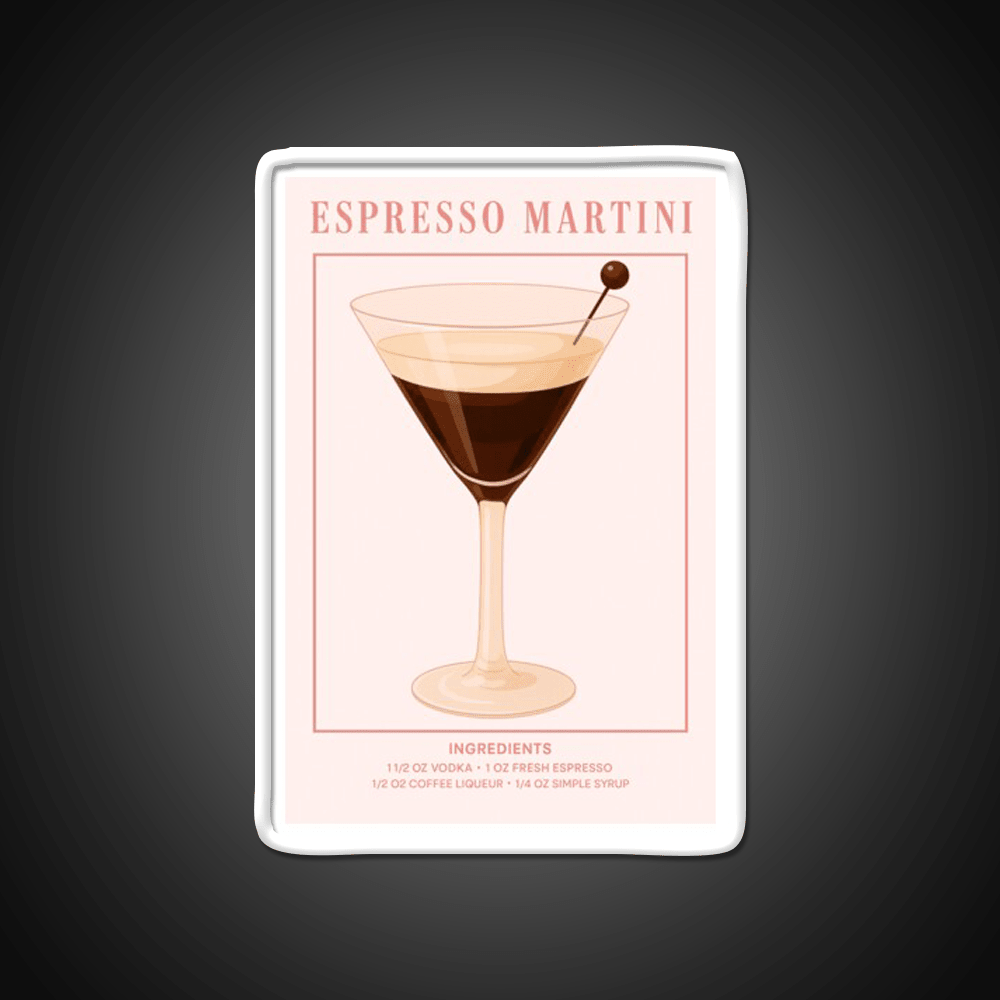 Espresso Martini Pink Cocktail Bar Decor Led Neon Sign Rgb Color - Shineneon