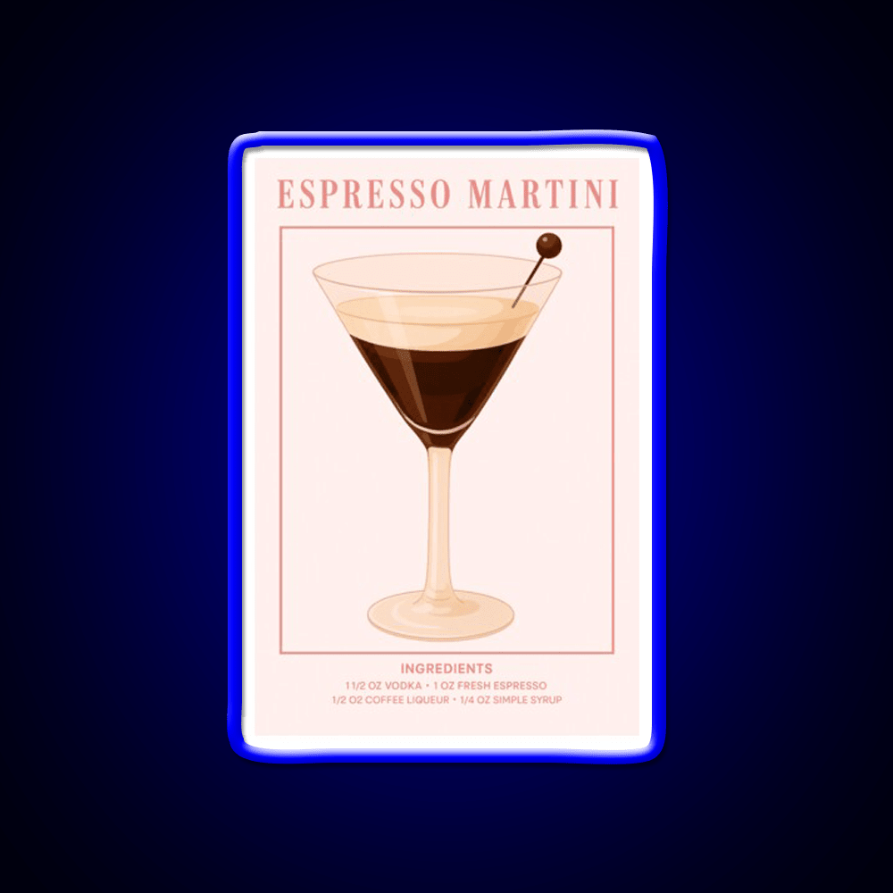 Espresso Martini Pink Cocktail Bar Decor Led Neon Sign Rgb Color - Shineneon