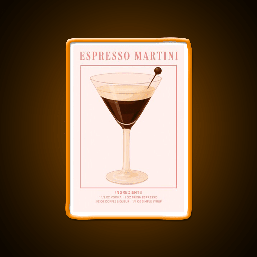 Espresso Martini Pink Cocktail Bar Decor Led Neon Sign Rgb Color - Shineneon