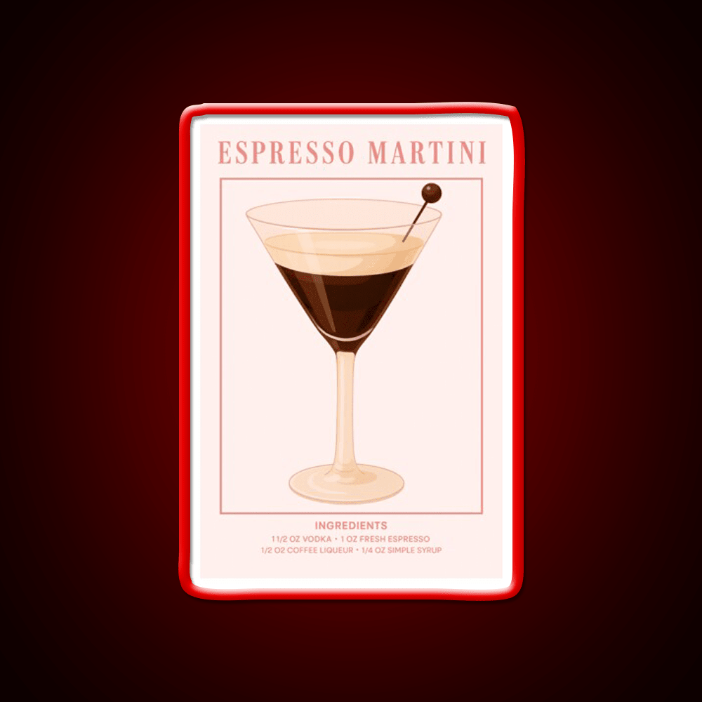 Espresso Martini Pink Cocktail Bar Decor Led Neon Sign Rgb Color - Shineneon