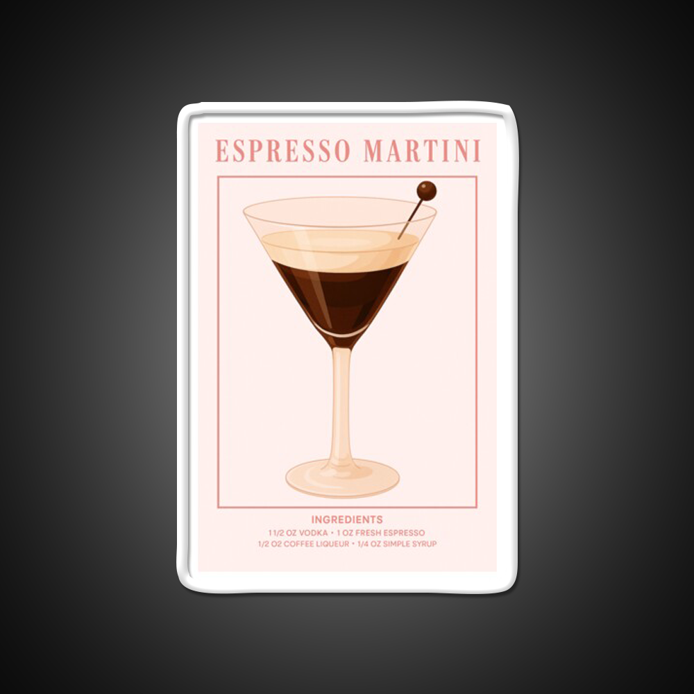 Espresso Martini Pink Cocktail Bar Decor Led Neon Sign Rgb Color - LED neon sign view 11