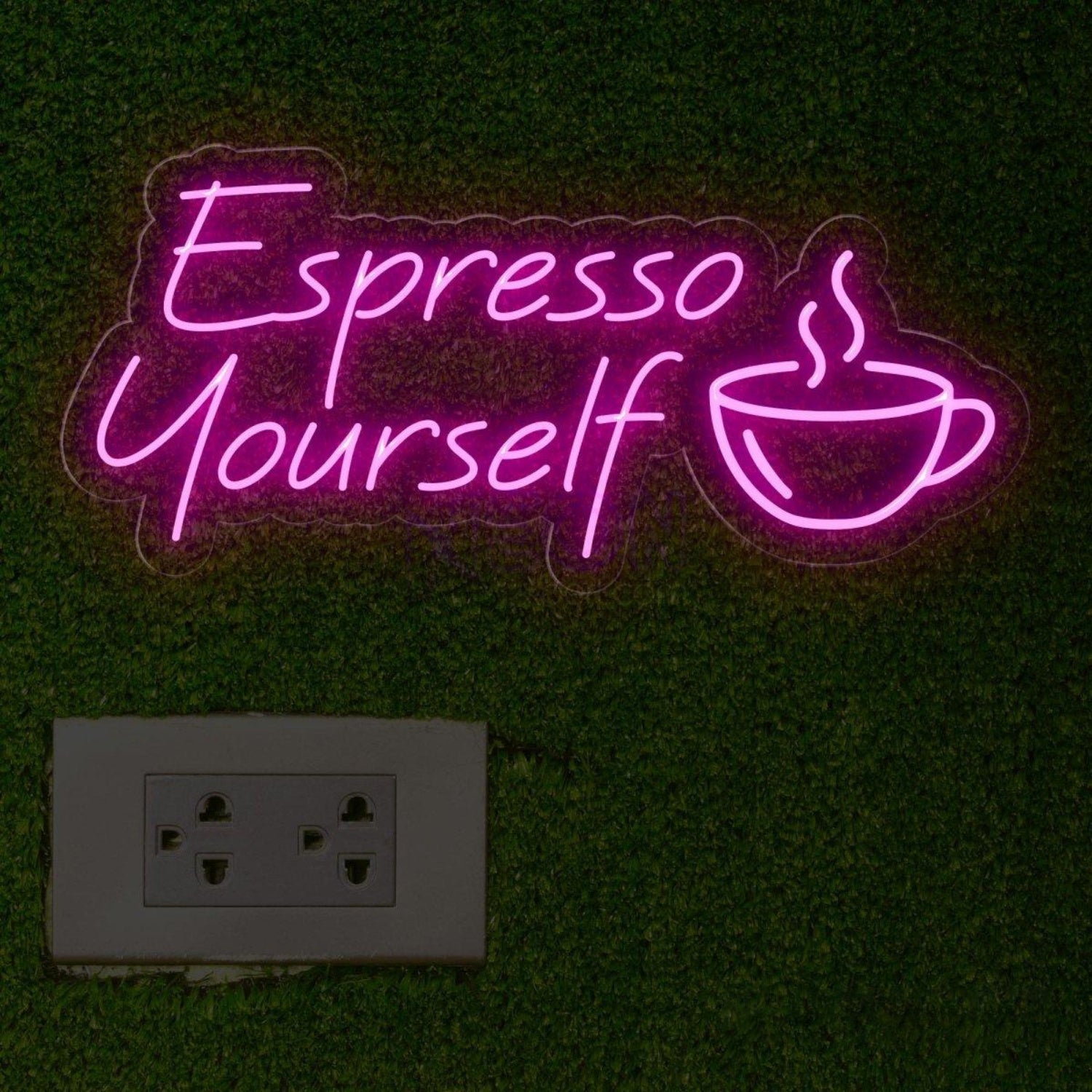 Espresso Yourself Coffee Cup Led Neon Sign For Cafe Window Decor | Shineneon