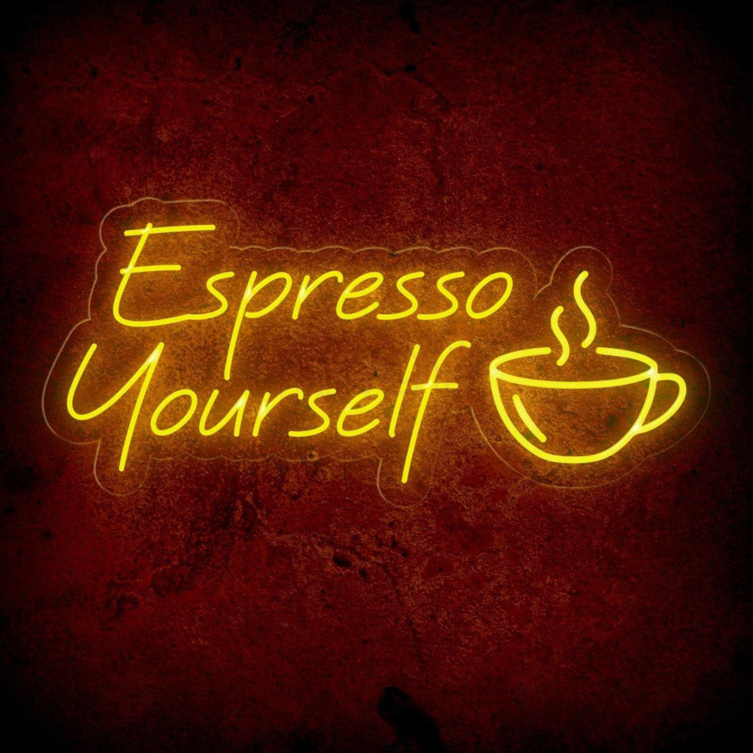 Espresso Yourself Coffee Cup Led Neon Sign For Cafe Window Decor | Shineneon