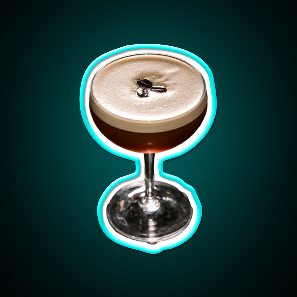 Espressomartini Cocktail Bar Decor Led Neon Sign Rgb Color - Size and dimension reference