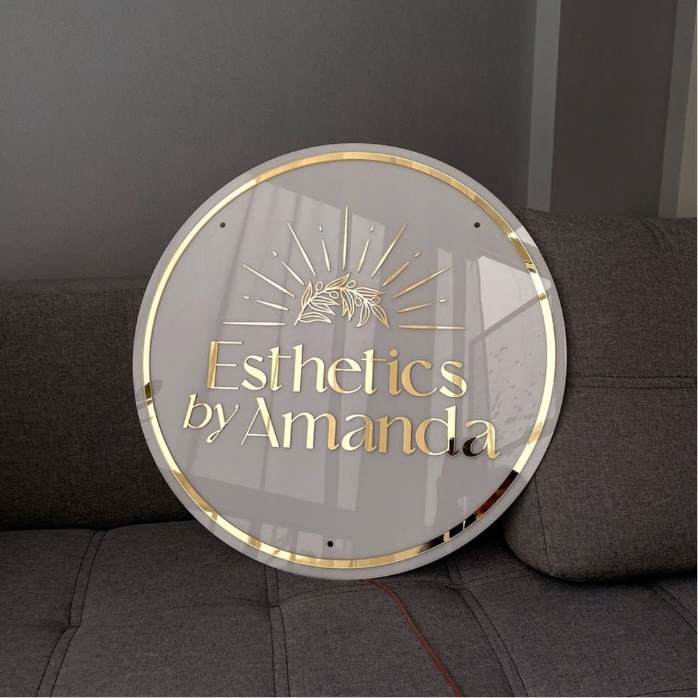 Esthetics Salon Acrylic Business Logo Sign - Shineneon