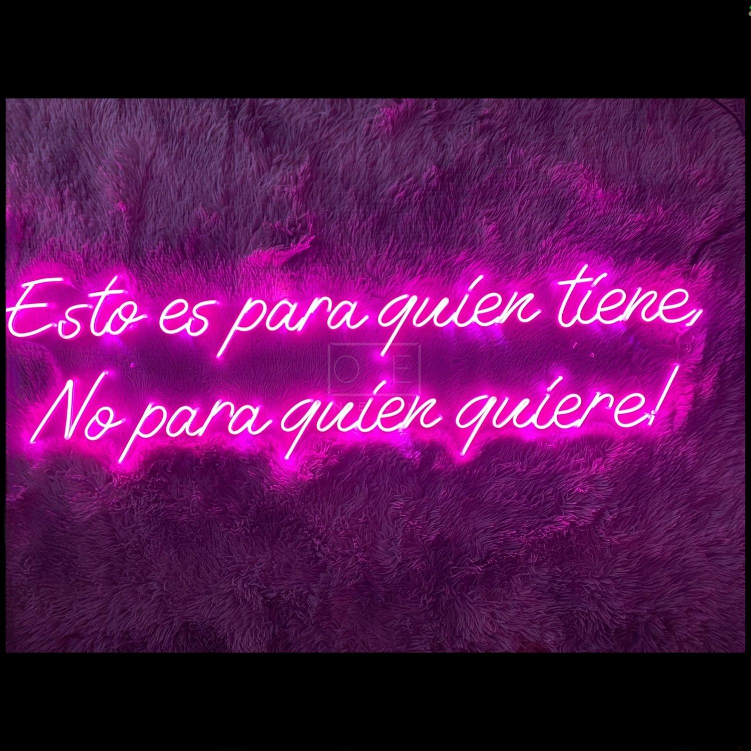 Esto Es Para Quien Tiene Vibrant Pink Led Neon Sign For Stylish Indoor Wall Art | Shineneon