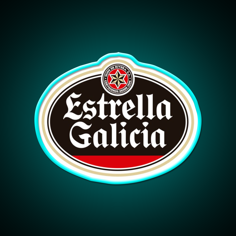 Estrella Galicia Beer Spain Beer Bar Decor Led Neon Sign Rgb Color - Size and dimension reference