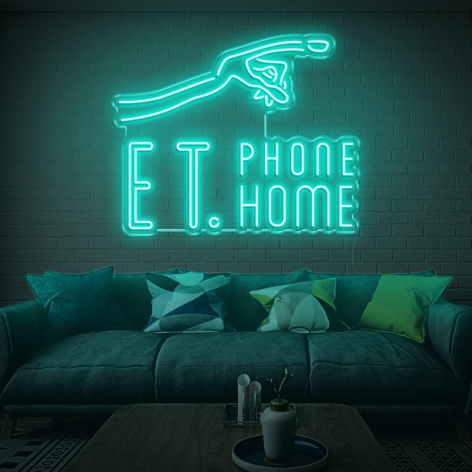 Et Phone Home Warm Yellow Led Neon Sign For Living Room Decor | Shineneon