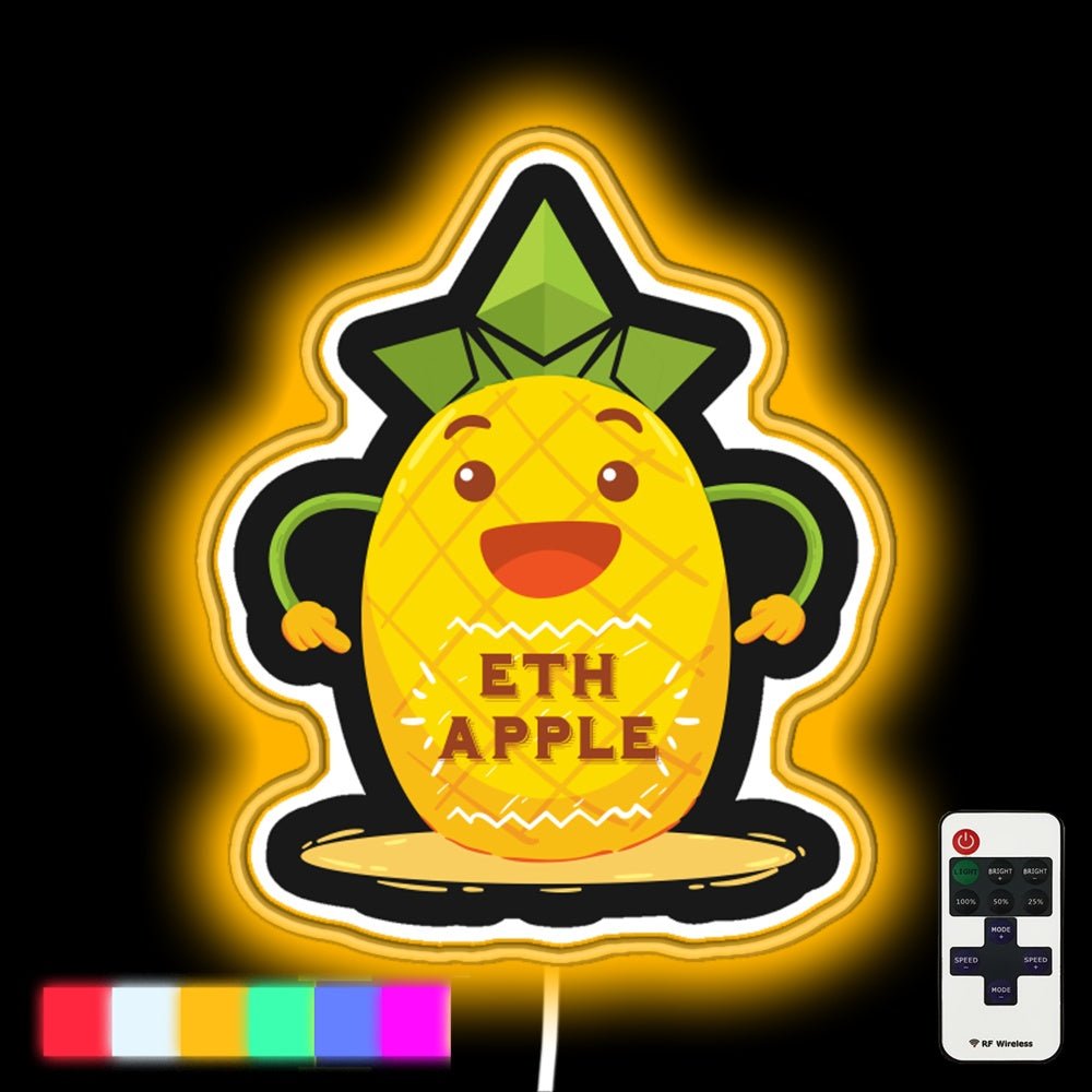 Eth Apple Funny Ethereum Led Neon Sign - Shineneon