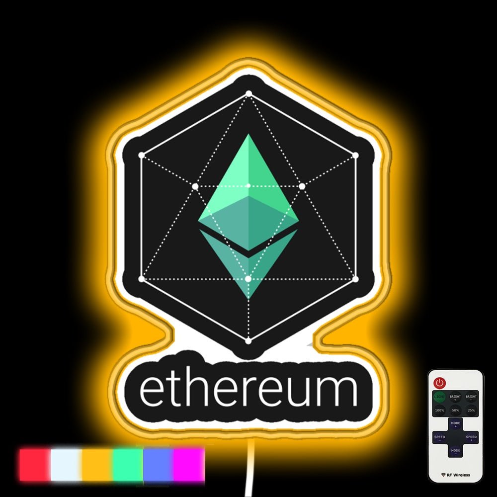 Ethereum Premium Blockchain Design Led Neon Sign - Shineneon