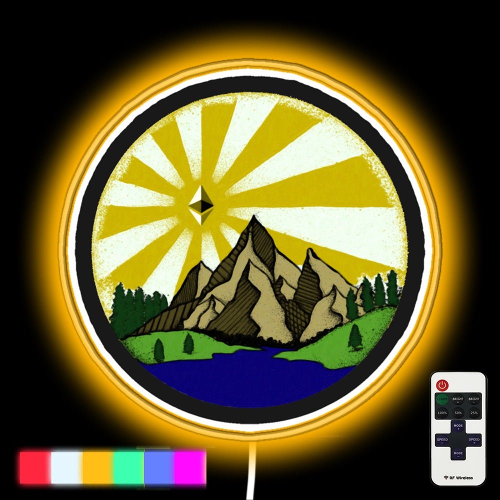 Ethereum Rise Oil Paint Art Led Neon Sign - Shineneon