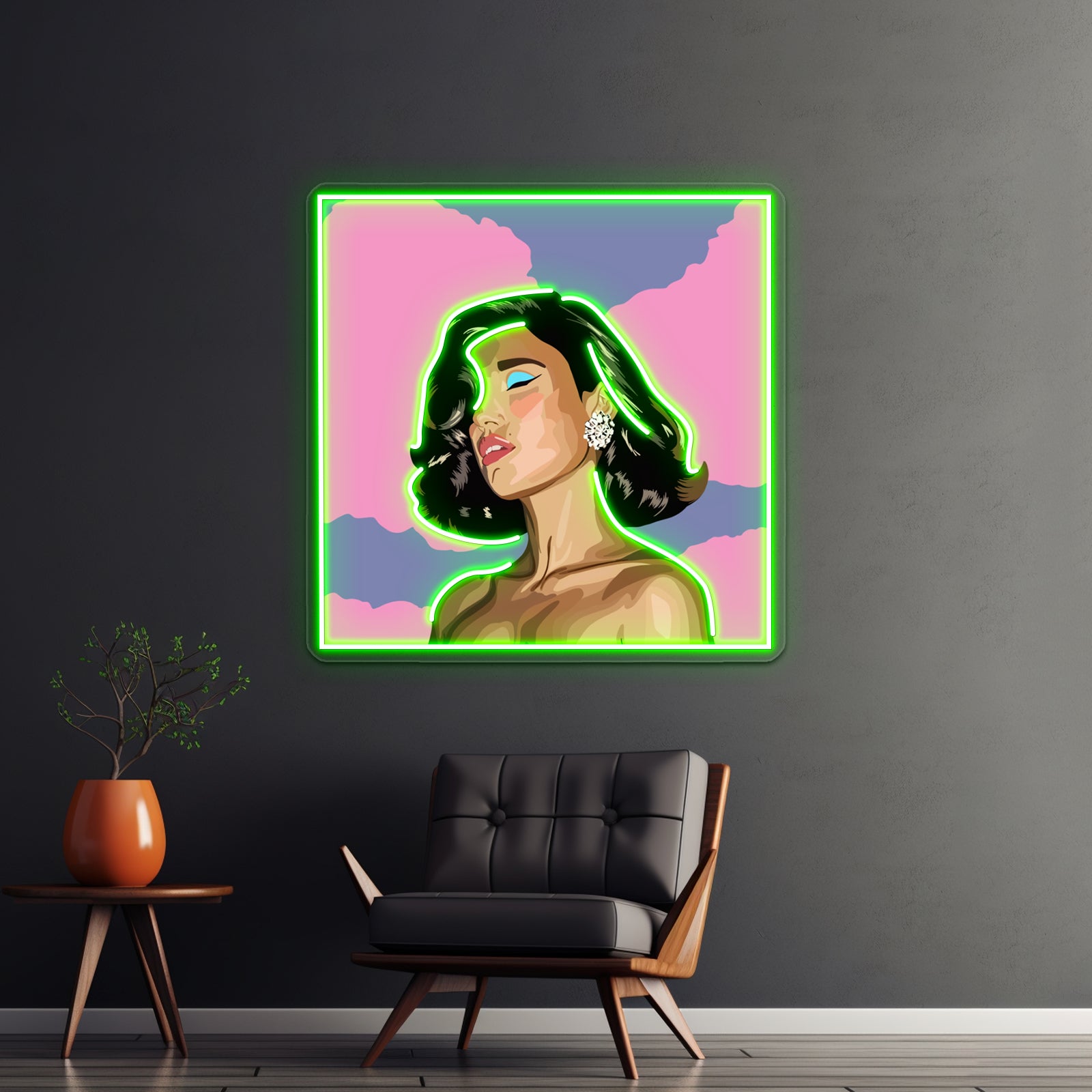 Euphoric Sad Songs By Raye Abstract Digital Album Cover Art Wall Artwork Neon Signs | Shineneon