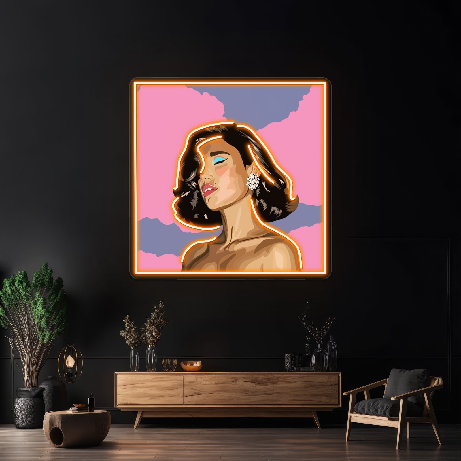 Euphoric Sad Songs By Raye Abstract Digital Album Cover Art Wall Artwork Neon Signs | Shineneon