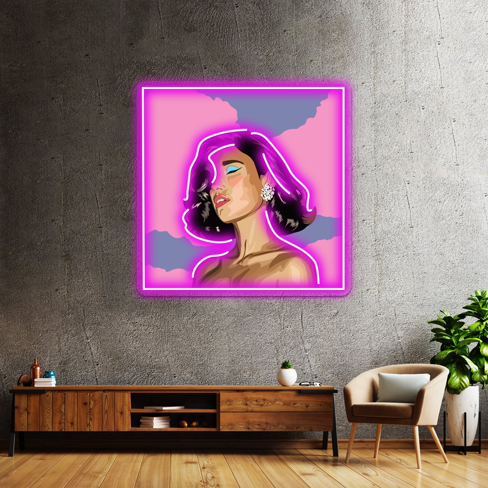 Euphoric Sad Songs By Raye Abstract Digital Album Cover Art Wall Artwork Neon Signs | Shineneon