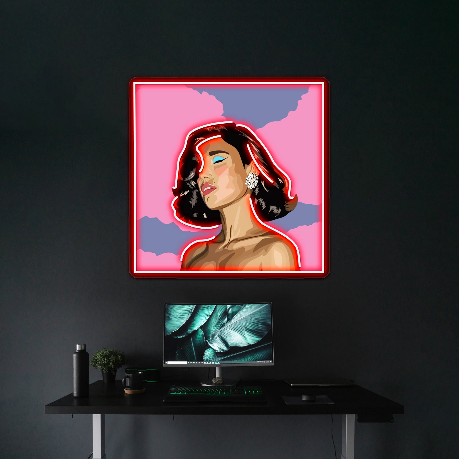 Euphoric Sad Songs By Raye Abstract Digital Album Cover Art Wall Artwork Neon Signs | Shineneon