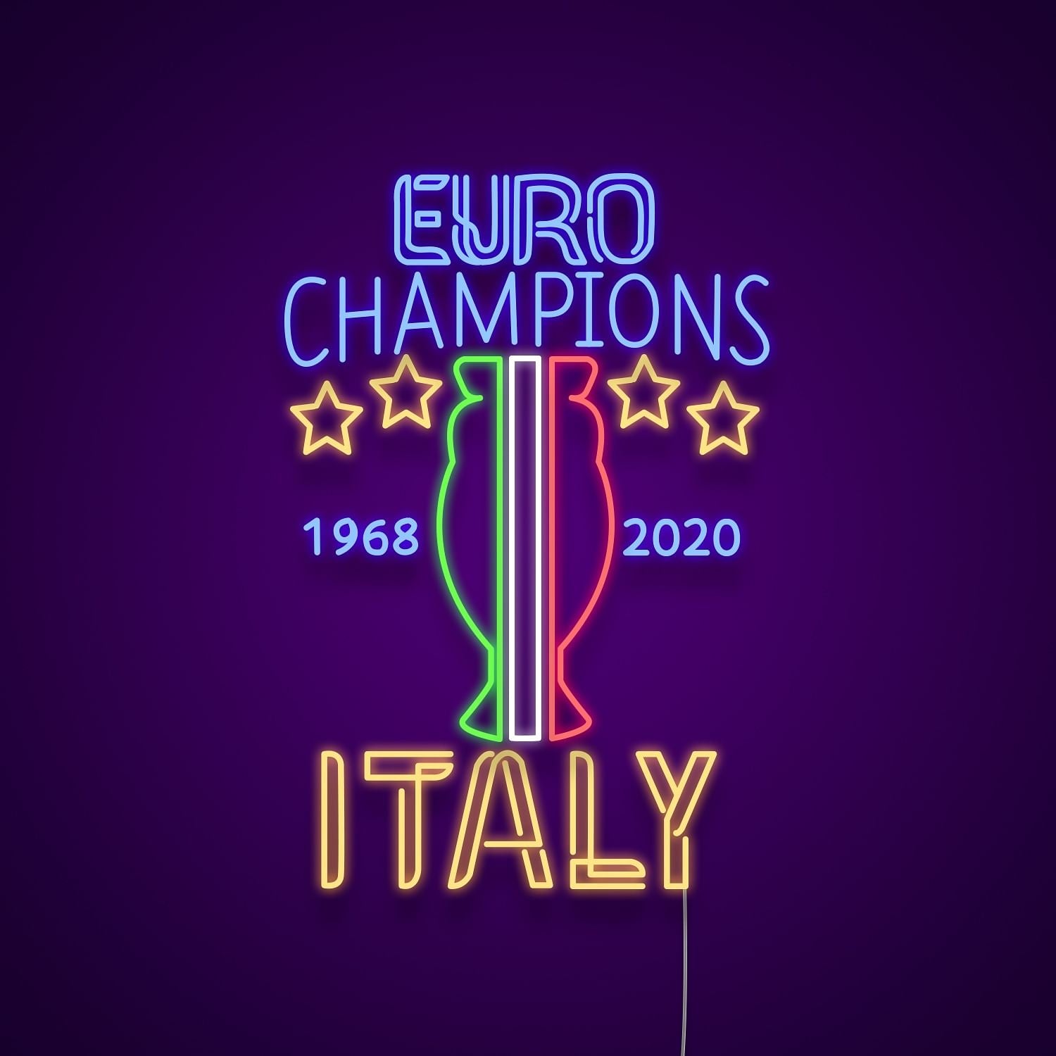 Euro Champions Italy Neon Light Sign | Shineneon