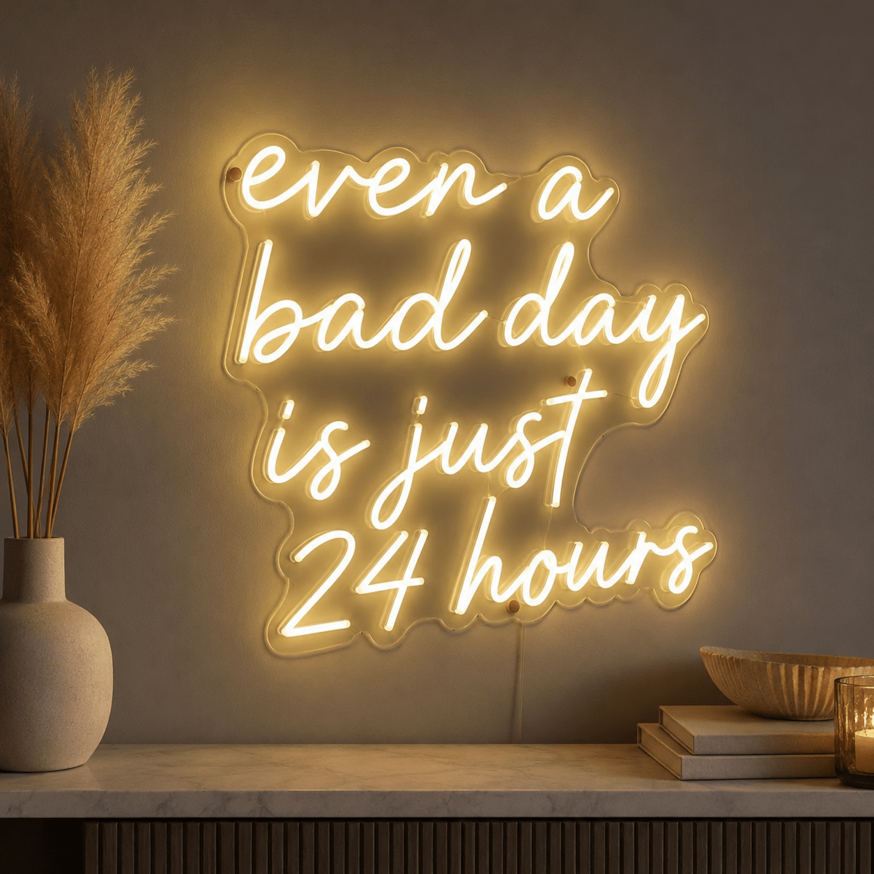 Even A Bad Day Is Just 24 Hours LED Neon Sign - Shineneon