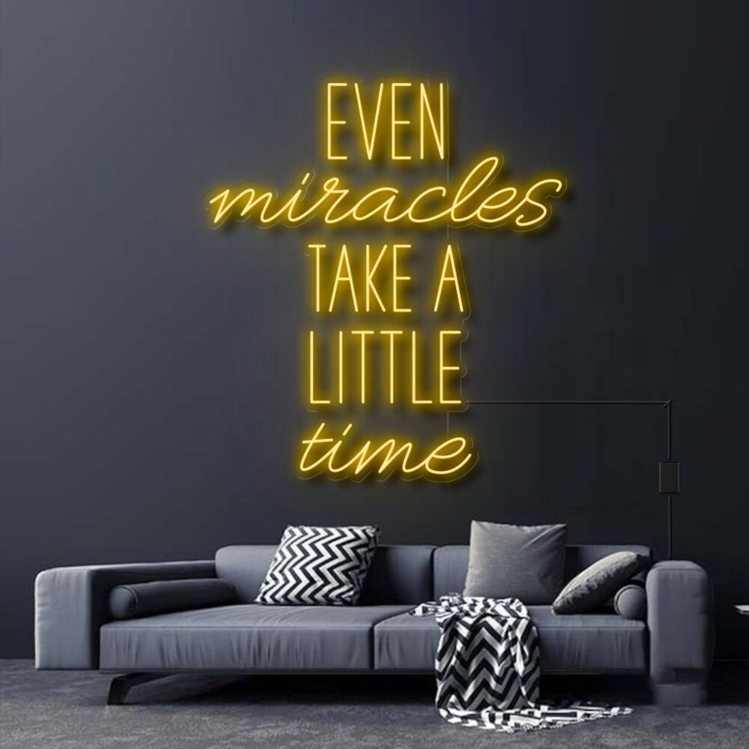 Even Miracles Take A Little Time Led Neon Sign | Shineneon
