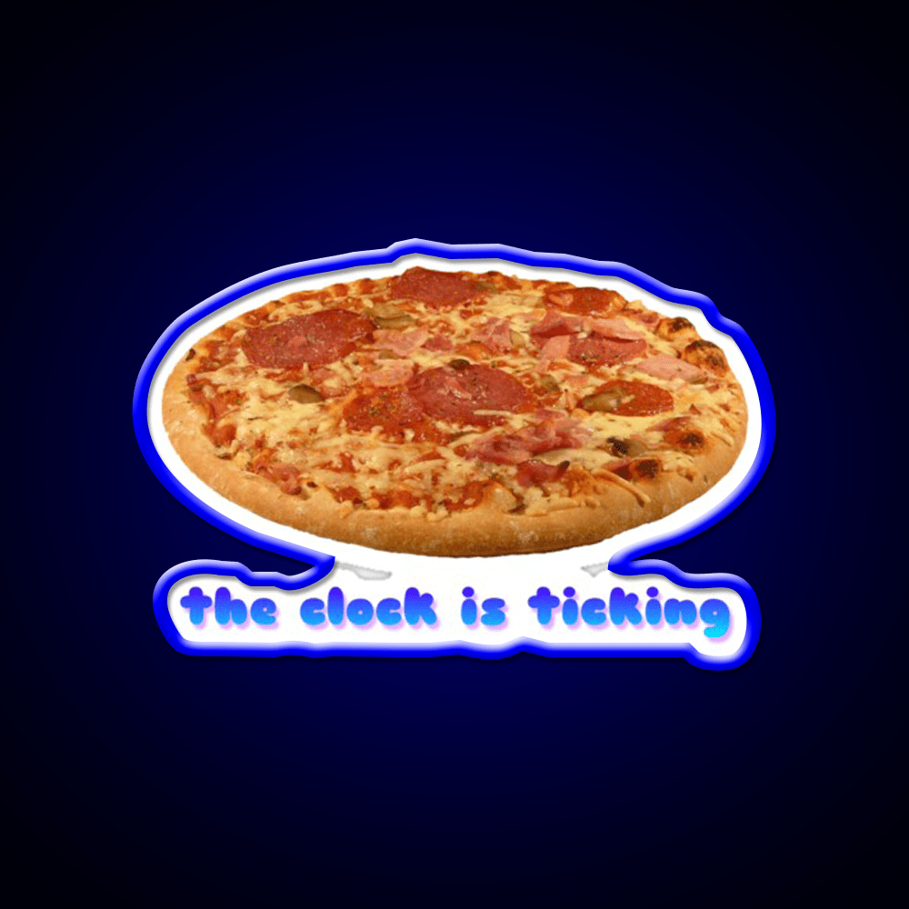 Even My Clock Is Ticking Fast Food Led Neon Sign For Burger Place Rgb Color - Shineneon