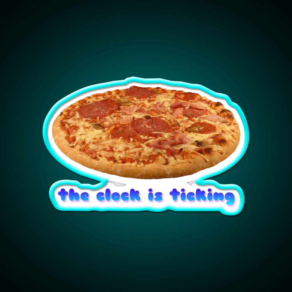 Even My Clock Is Ticking Fast Food Led Neon Sign For Burger Place Rgb Color - Shineneon