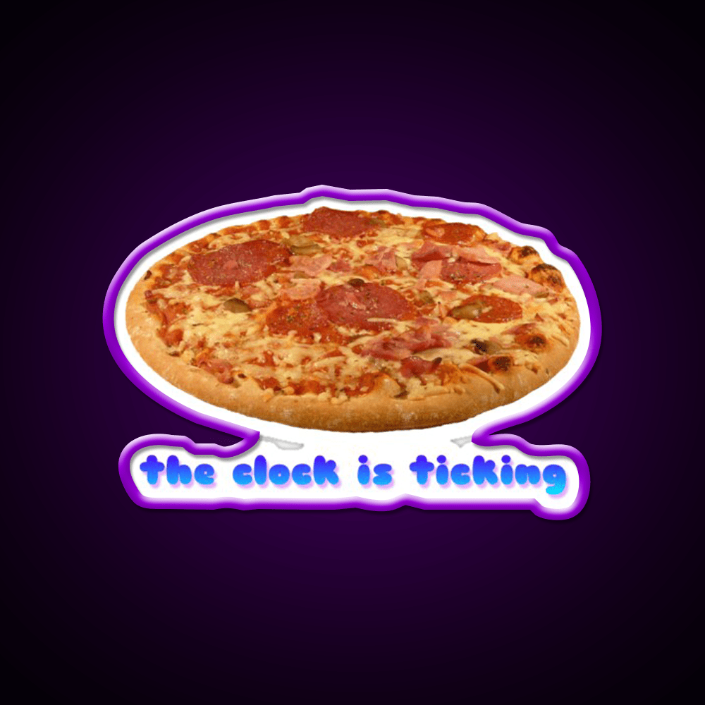 Even My Clock Is Ticking Fast Food Led Neon Sign For Burger Place Rgb Color - Shineneon