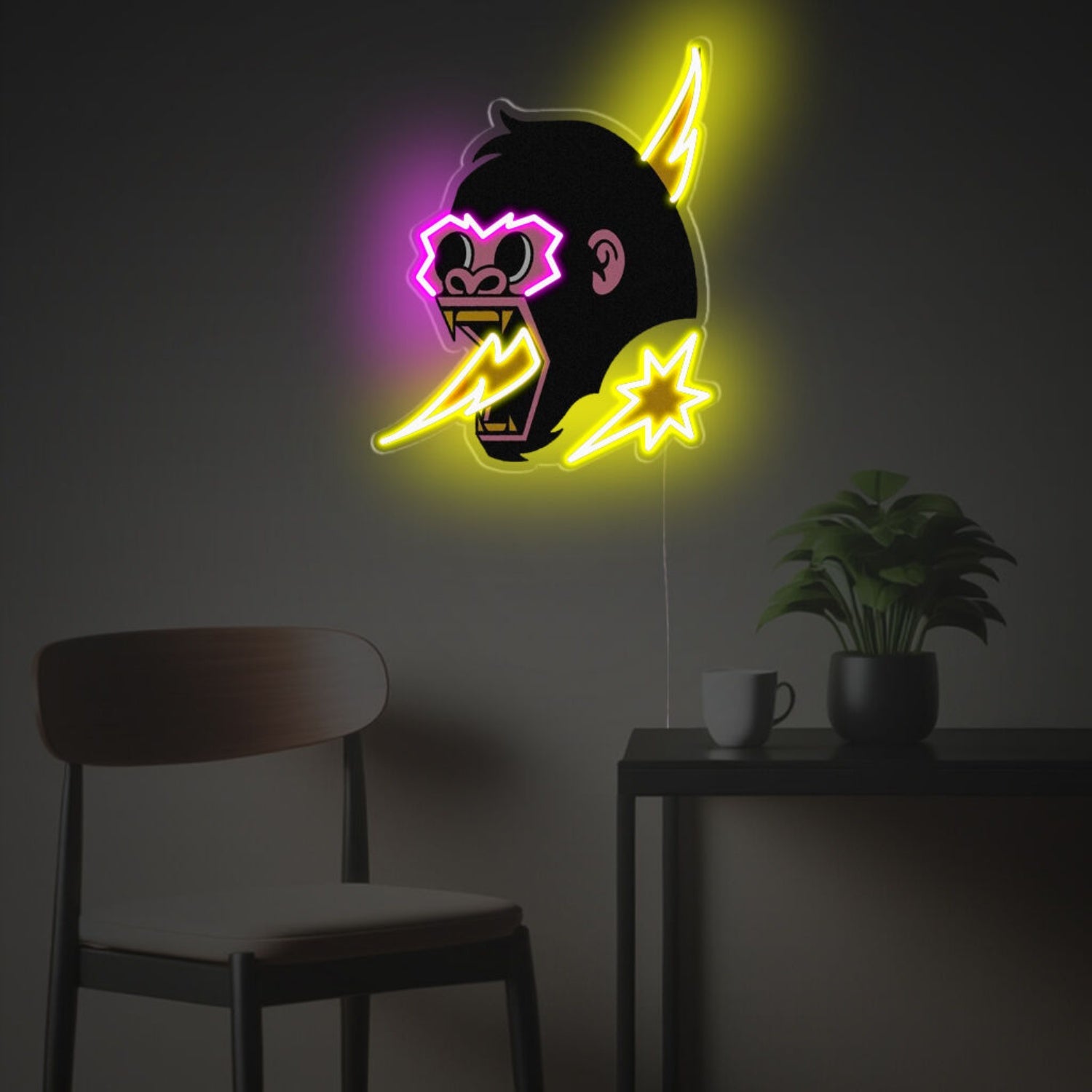 Event Ambiance With King Kong With Flash Led Neon Acrylic Artwork | Shineneon