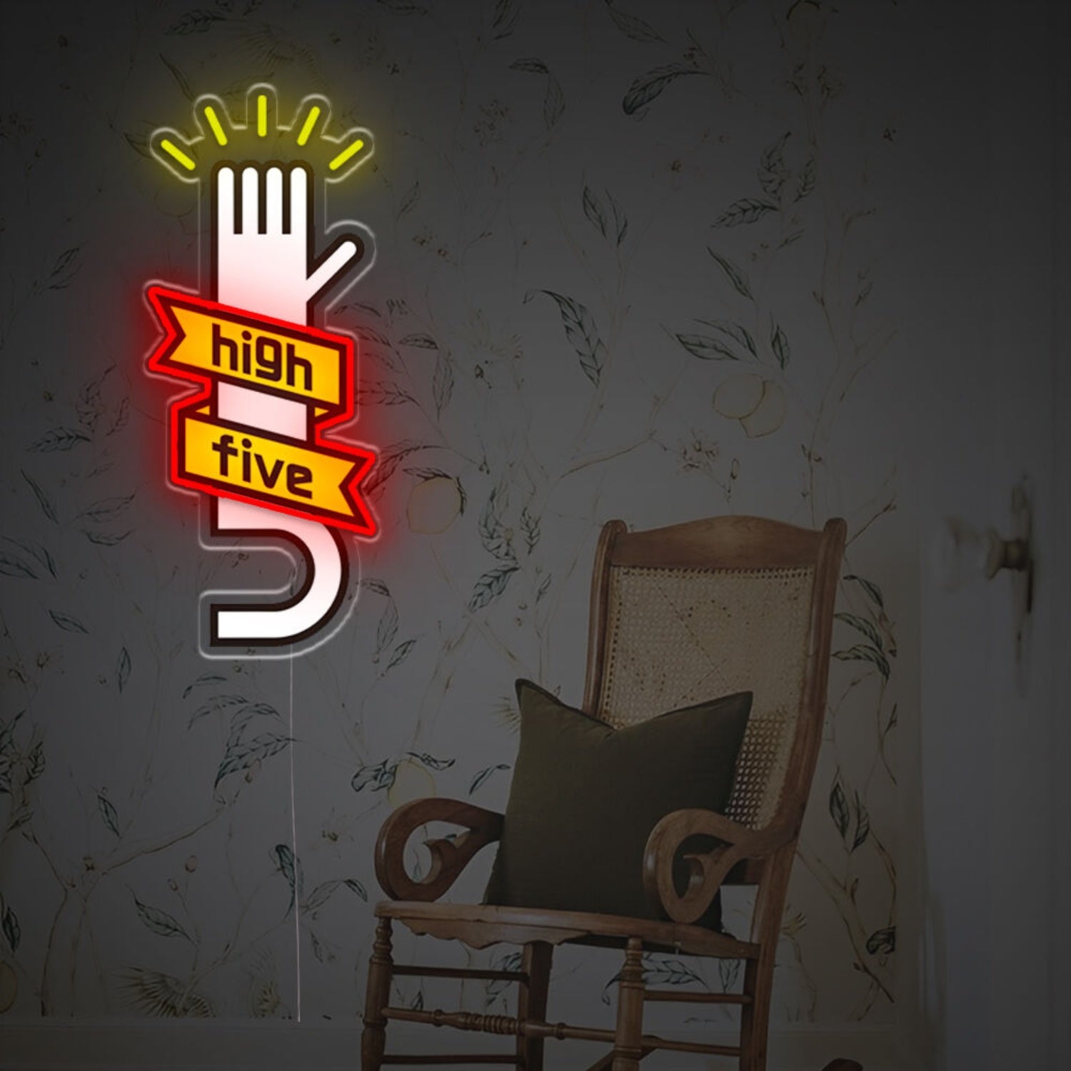Event With The High Five Sign Led Neon Acrylic Artwork | Shineneon