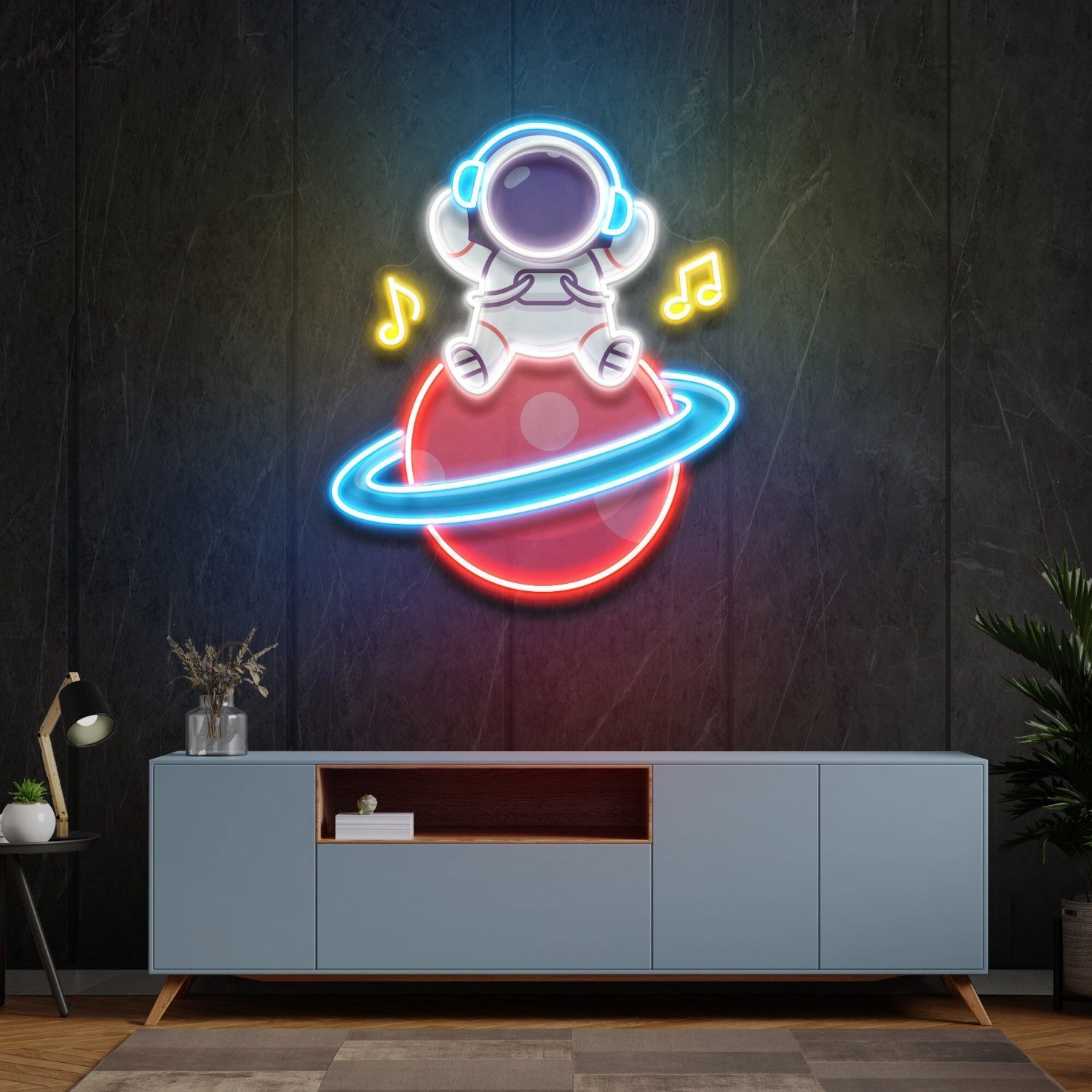 Events Music Astronaut Custom Led Uv Led Neon Sign Artwork - Shineneon