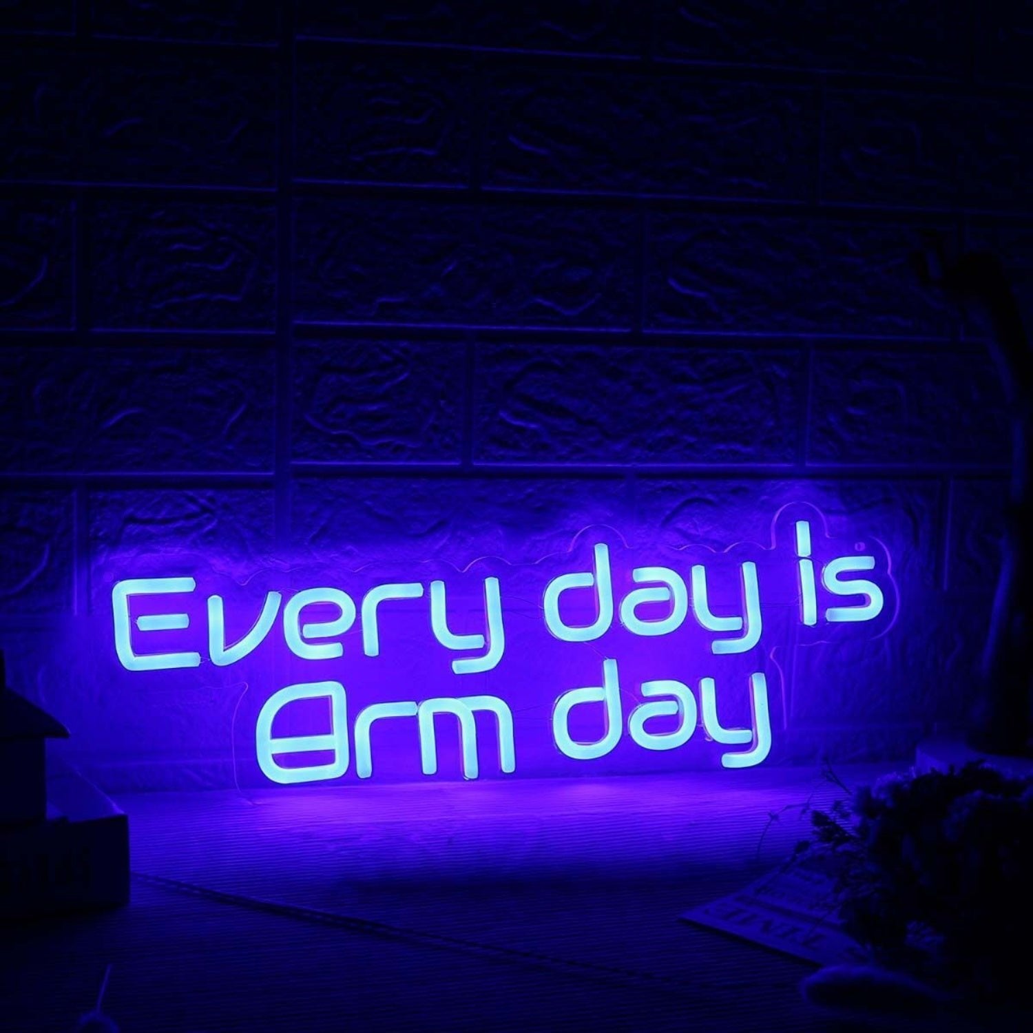 Every Day Is Arm Day Blue Led Neon Sign - Shineneon