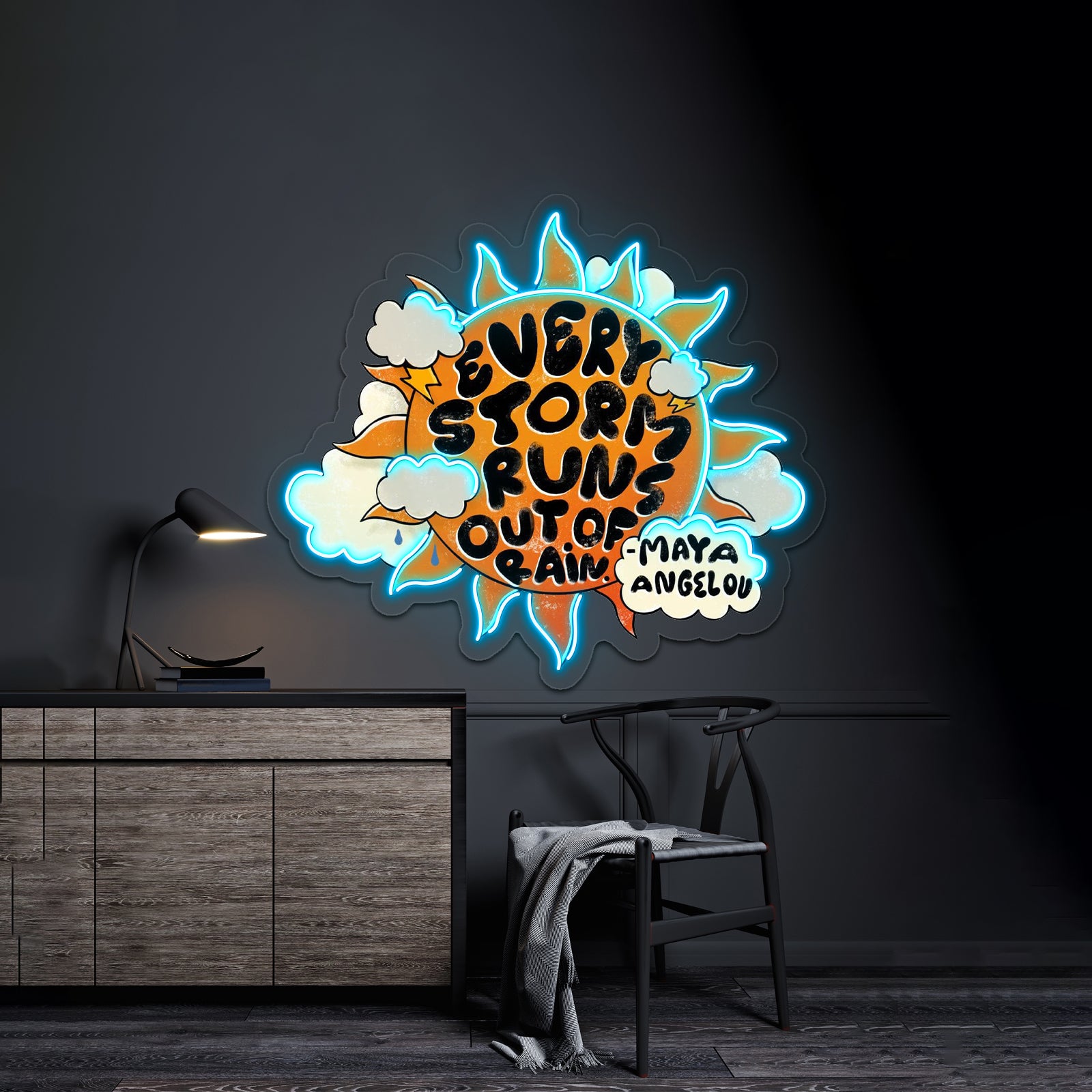 Every Storm Runs Out Of Rain Room Lights Neon