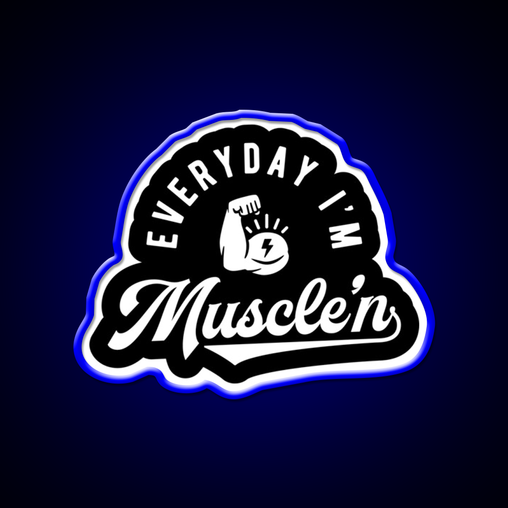 Everyday Im Musclen Gym Fitness Led Neon Sign Rgb Color - LED neon sign view 5