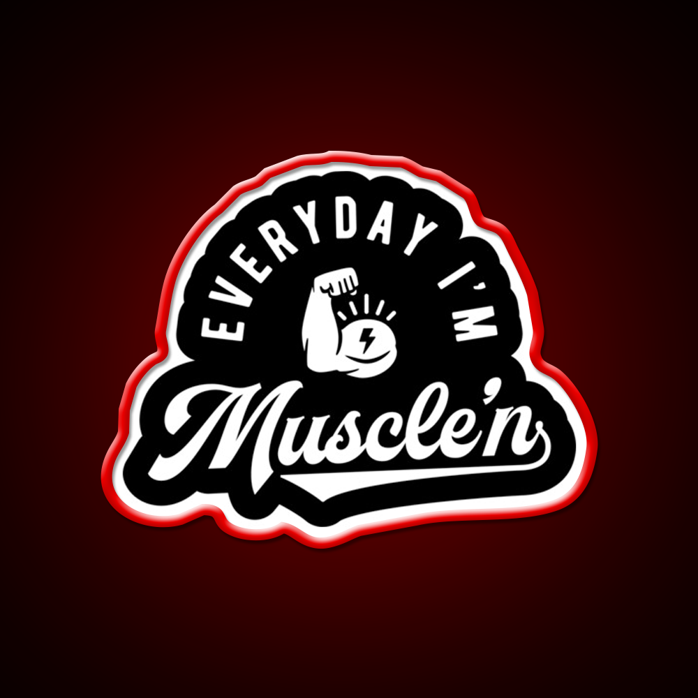 Everyday Im Musclen Gym Fitness Led Neon Sign Rgb Color - LED neon sign view 10