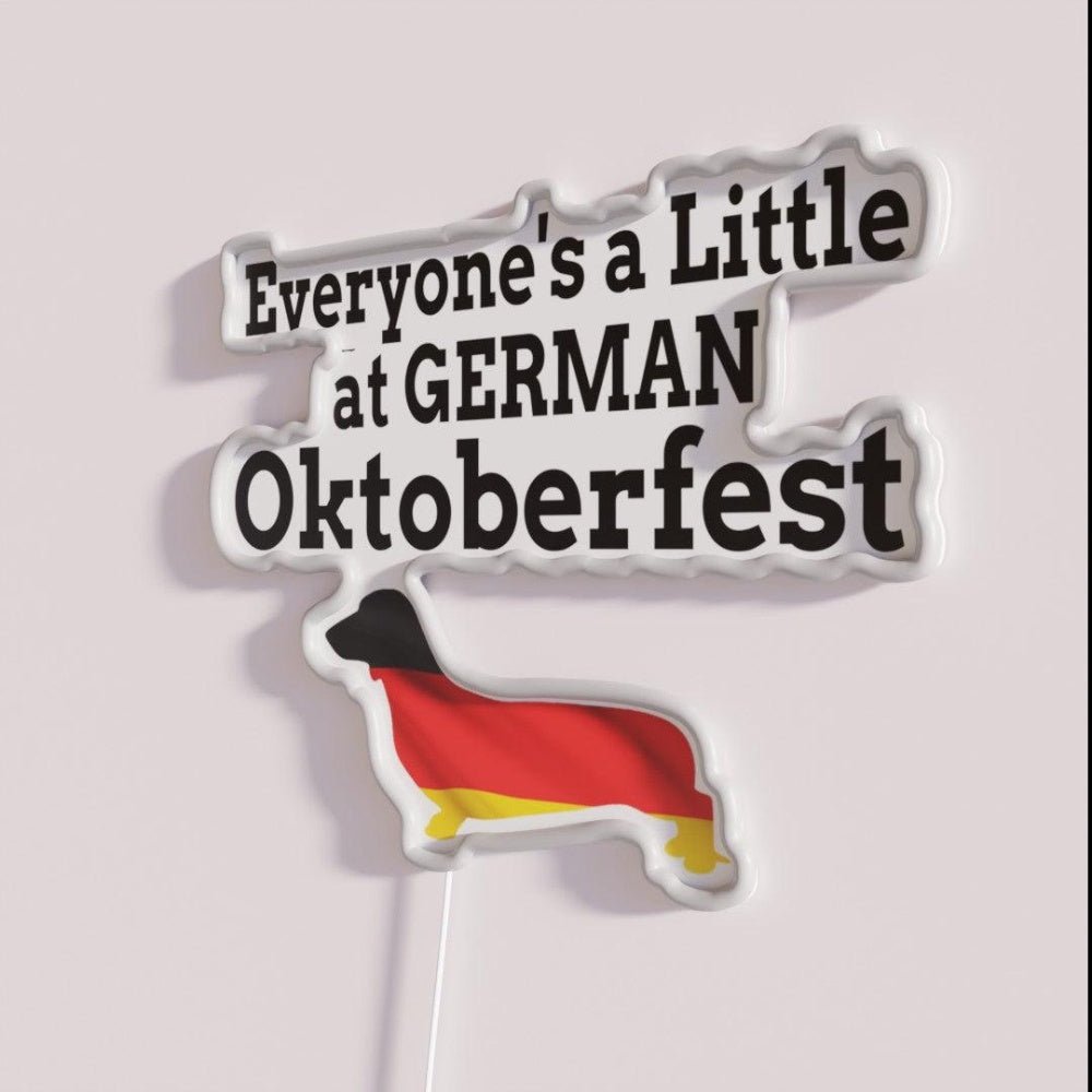 Everyones Little German At Oktoberfest Dachshund Rgb Led Neon Sign - Shineneon