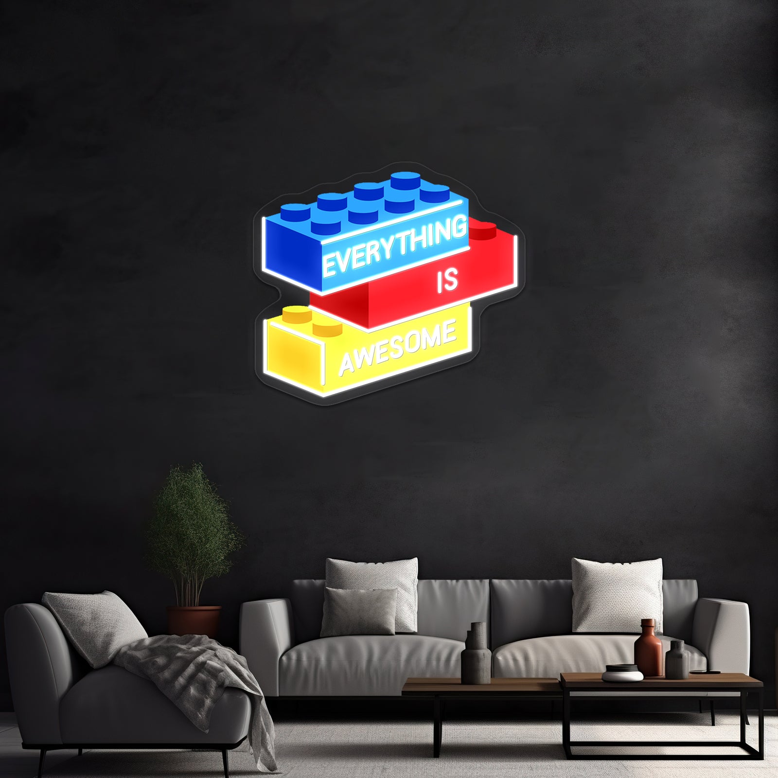 Everything Is Fine Artwork Custom Neon Led Sign