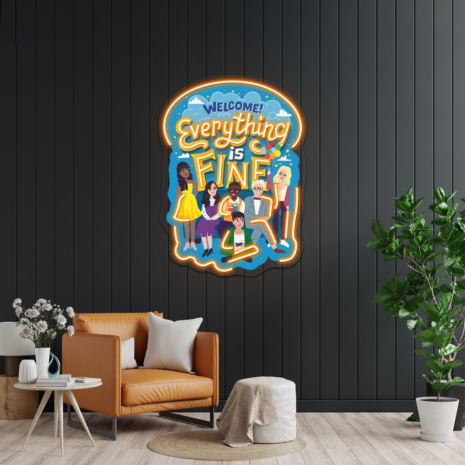 Everything Is Fine Artwork Custom Neon Led Sign - Shineneon