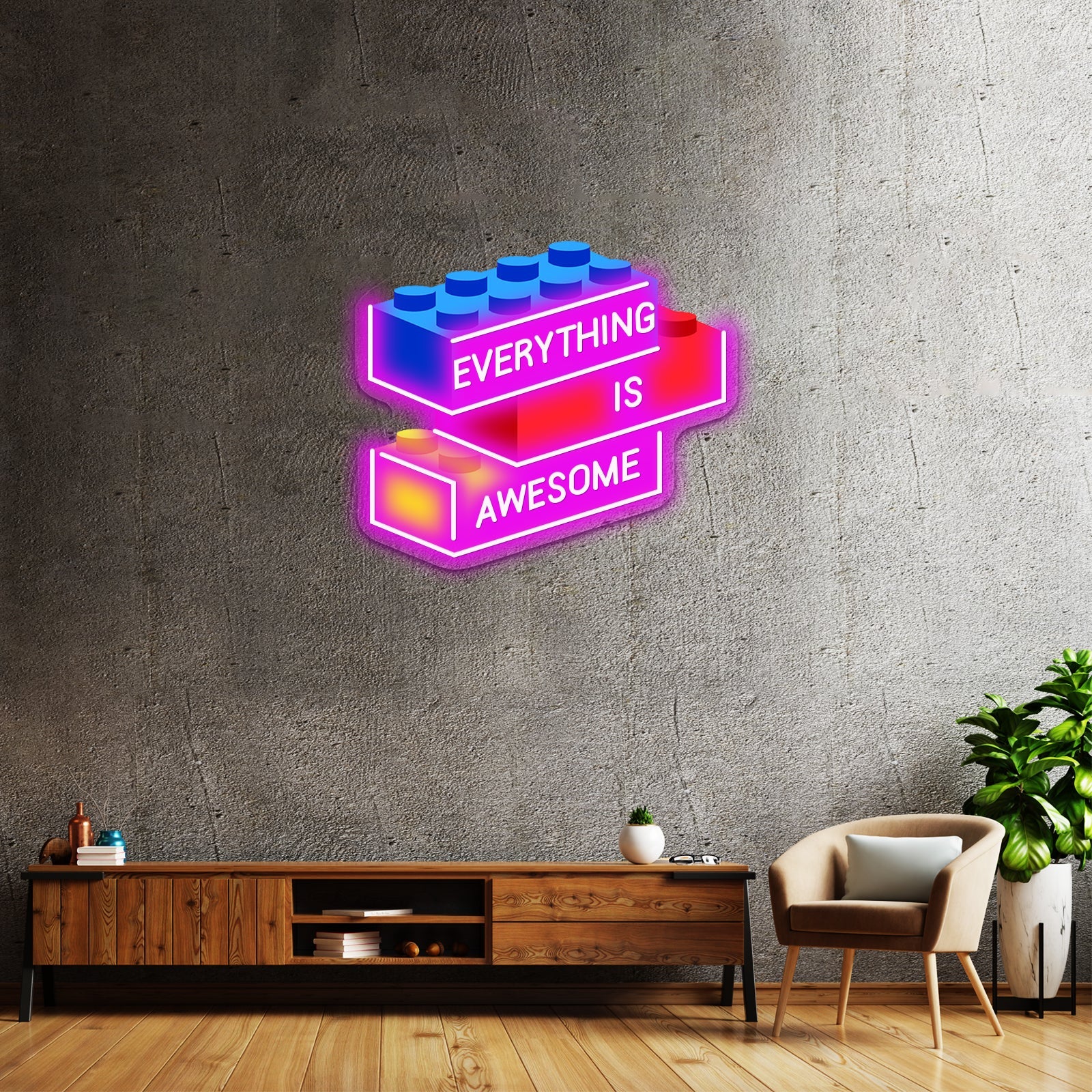 Everything Is Fine Artwork Custom Neon Led Sign - Shineneon